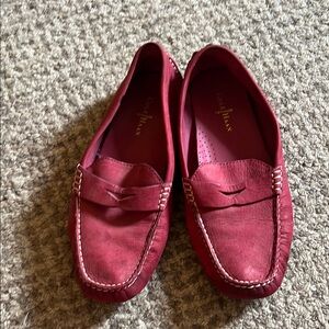 Cole Haan Hot Pink Suede Penny Loafers – Size 7.5